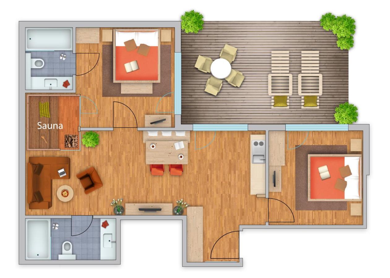 Residenz Fliana Deluxe Apartman Mathon Kültér fotó